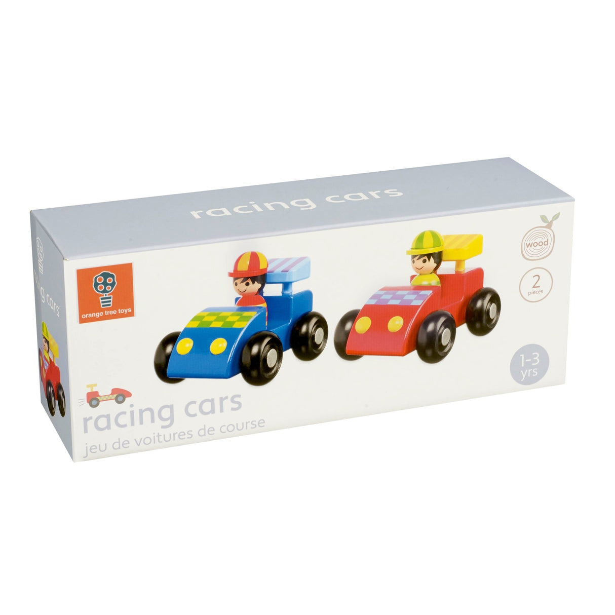 Orange Tree Wooden Racing Car Set - Little Whispers