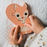 Orange Tree Wooden Squirrel Puzzle - Little Whispers