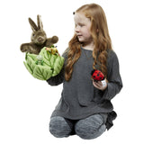 Rabbit In A Lettuce Hand Puppet - Little Whispers