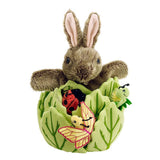 Rabbit In A Lettuce Hand Puppet - Little Whispers