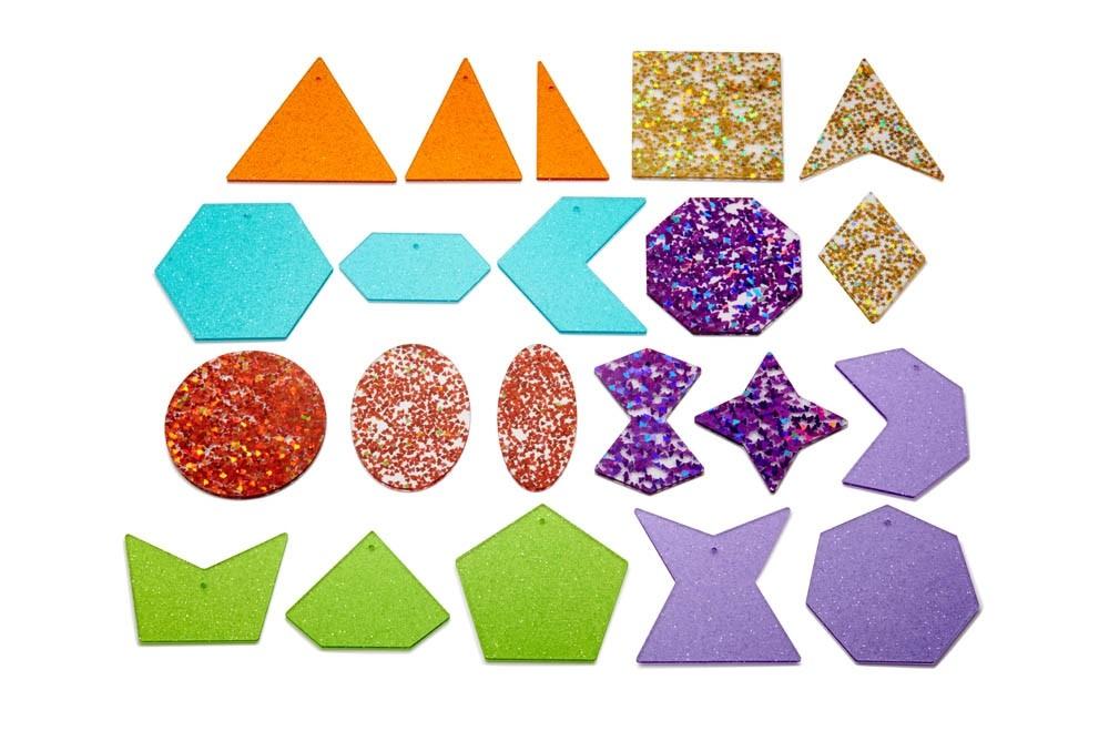 Rainbow Glitter Shapes pk21 - Little Whispers