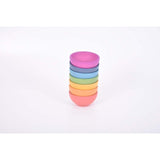 Rainbow Wooden Bowls - Pk7 - Little Whispers