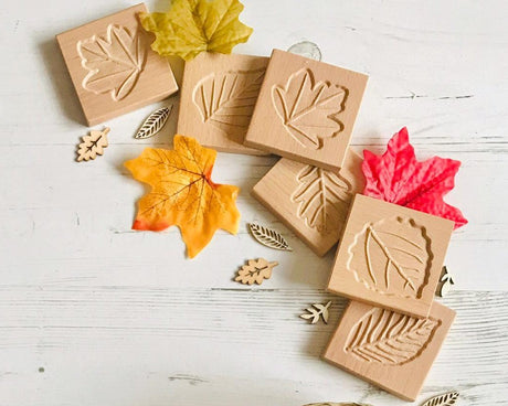 Sensory Leaf Tiles (6) - Little Whispers