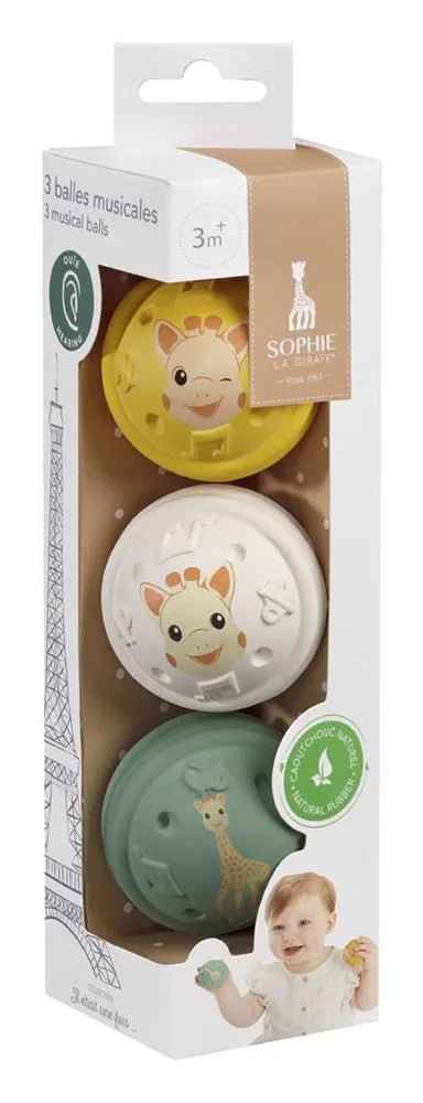 Sophie la Girafe 3 Sensory Musical Balls - Little Whispers