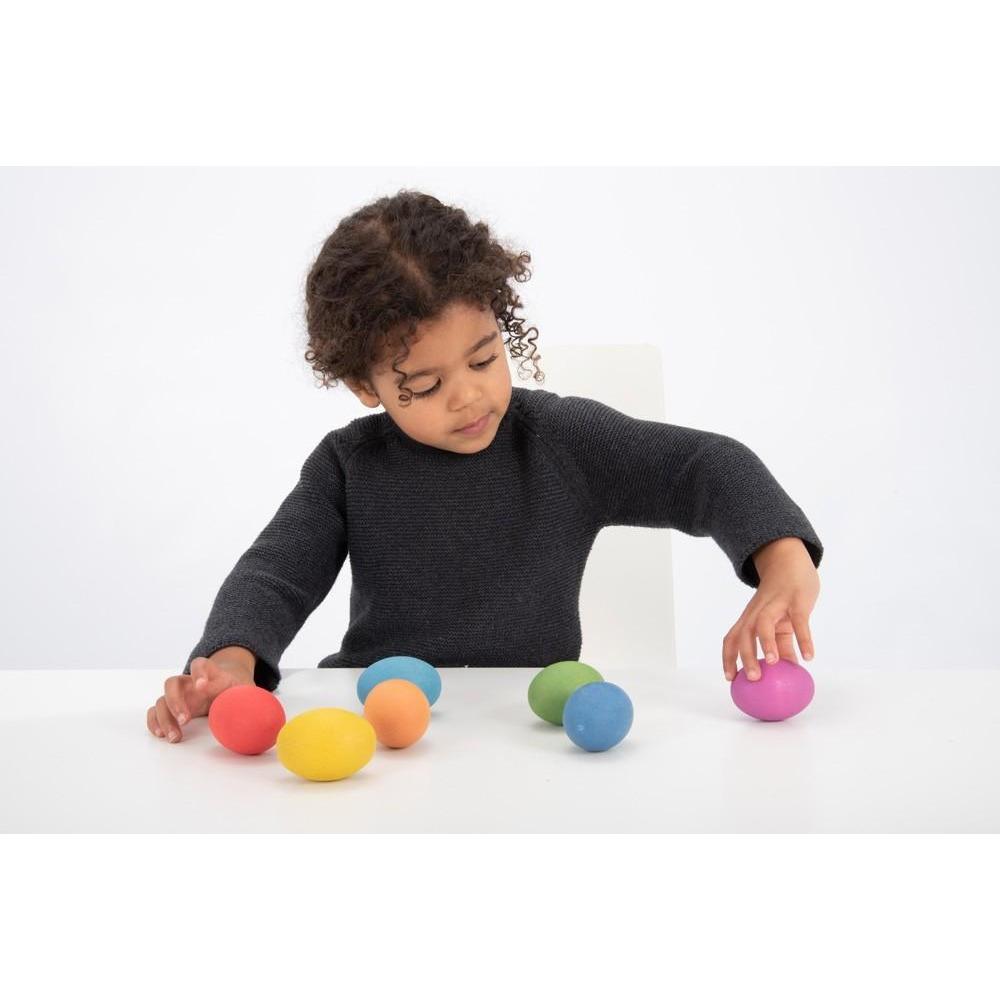 TickiT Rainbow Wooden Eggs - Little Whispers