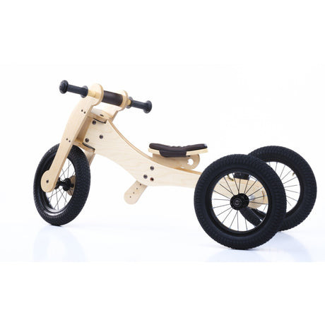 Trybike Natural Wood 4-in-1 Balance Bike + Seat Cover & Safety Pad - Little Whispers