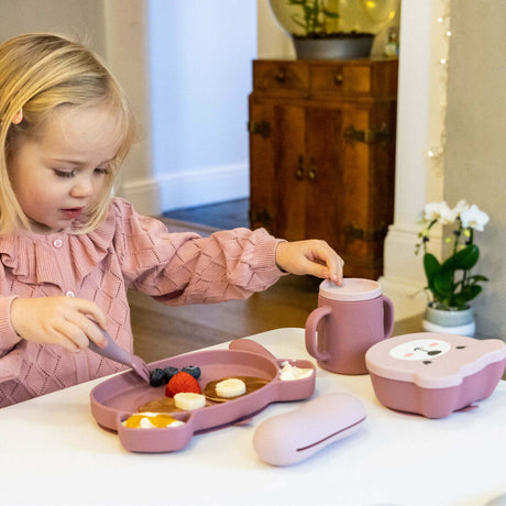 Tum Tum Silicone Baby Weaning Set with Bib and Cup - Little Whispers