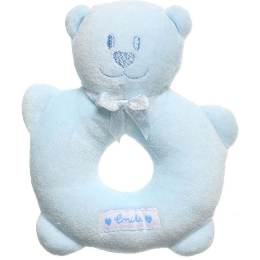 Velour Bear Ring Rattle - Little Whispers 