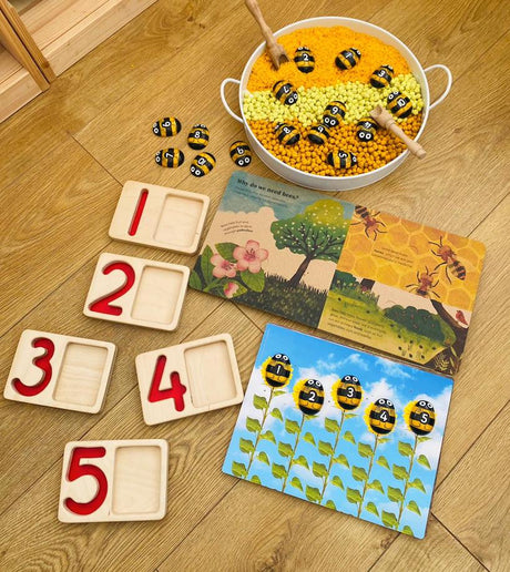 Yellow Door Honey Bee Number Stones - Little Whispers