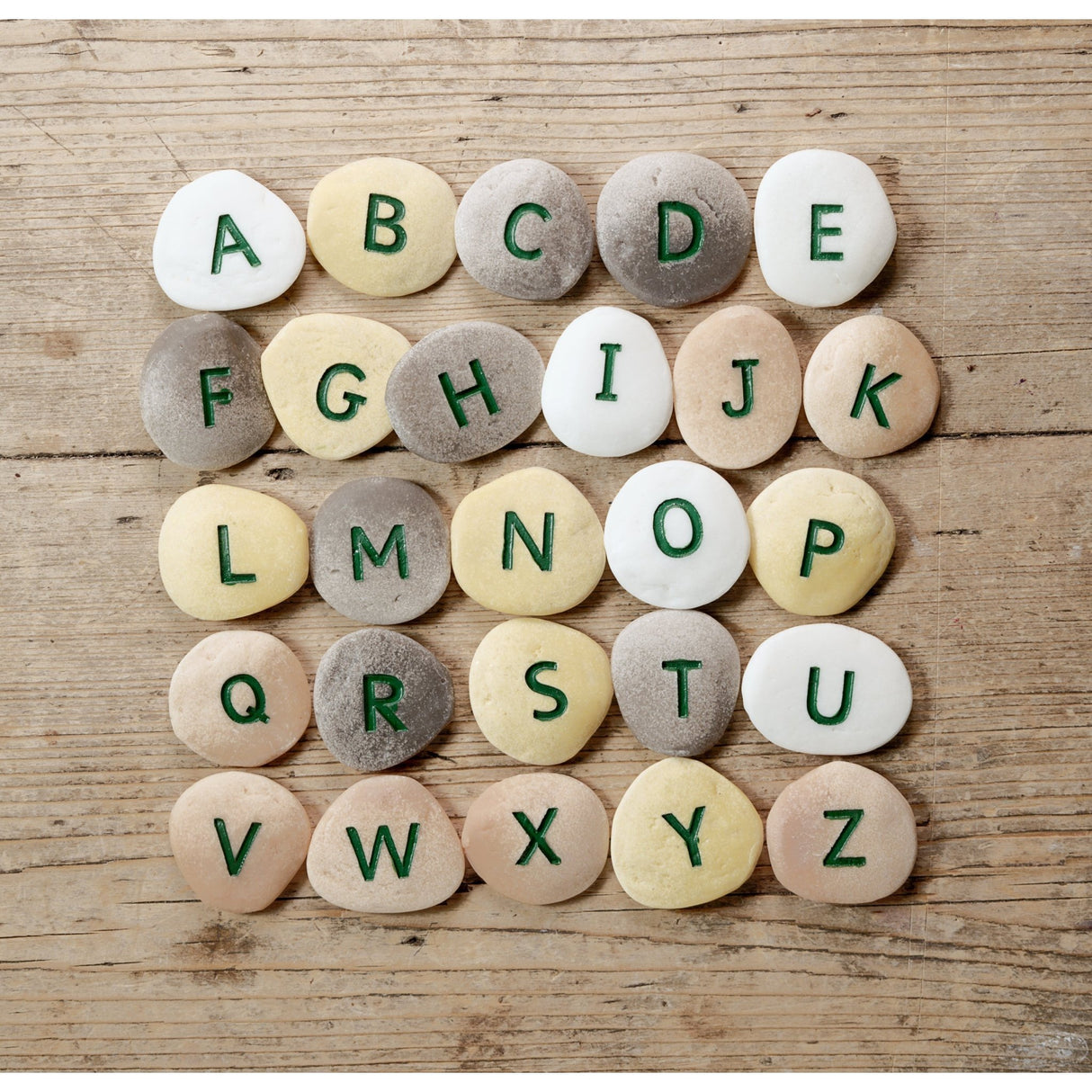 Yellow Door Uppercase Alphabet Pebbles - Little Whispers